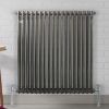 Laser Klassic Horizontal 2Column Raw Metal Radiator Close up